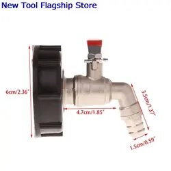 IBC тотализатор Танк Еда Класс стока адаптер 2,36 "грубая нить до 3/4" латунь шланг кран