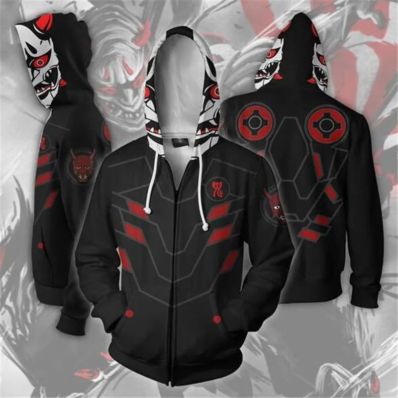 

Game Overwatch Genji Zip Hoodie Men and Women Cosplay Sweater Anime Costume 3D printing 2019 new