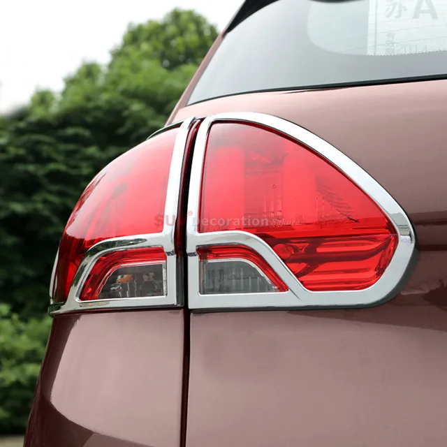 Glossy Accessories Exterior ABS Chrome Rear Tail Light Lamp Cover Trim