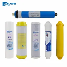 Reverse Osmosis 6 Filters with Membrane Replacement Set 75 GPD Membrane