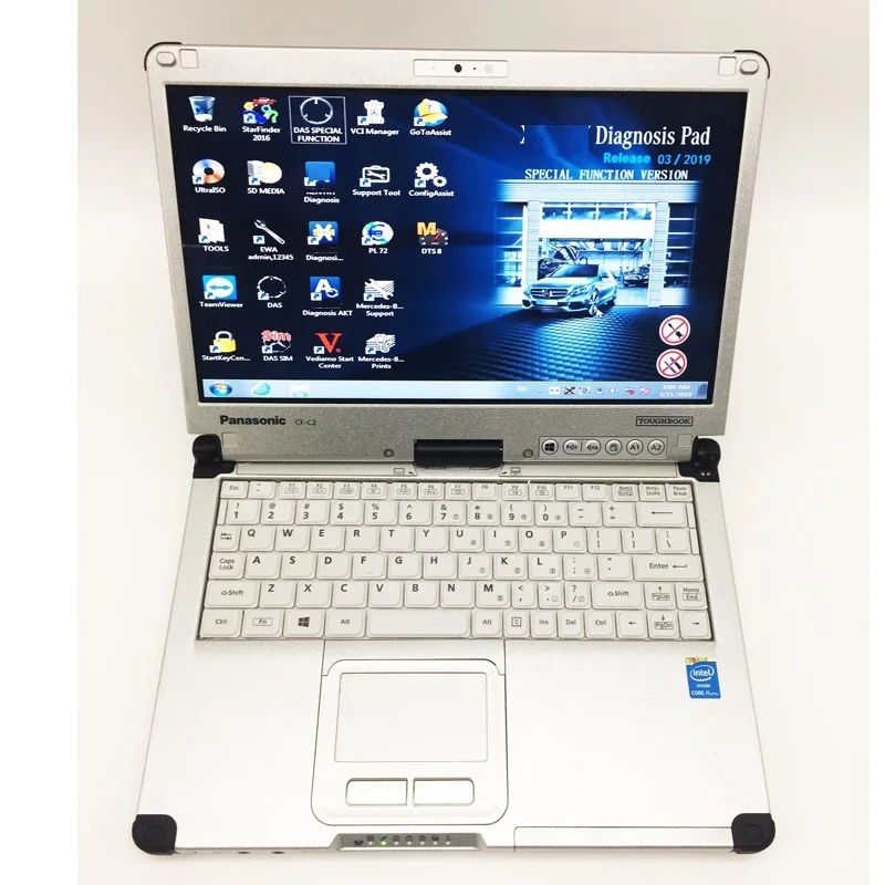 TOUGHBOOK CF-C2 PC CF C2 i5 CPU y hdd MB STAR C4/C5 software completo X-ENT-RY/DAS/vediamo/dts/epc/