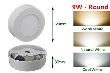 

9W-25W Surface Mounted LED Ceiling Light Round LED Down Light Panel Light with driver 85-265V Warm White/White/Cold White
