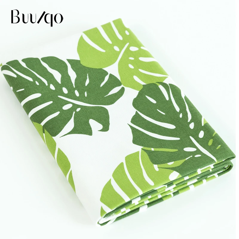 

buulqo Leaf Cotton Linen Fabric by Half Meter for DIY sewing upholstery sofa tablecloth Cotton Material