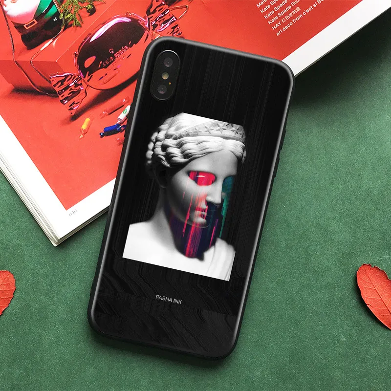 

Vaporwave Trend Statue Fashion Coque TPU Soft Silicone Phone Case Cover For Apple IPhone 5 5s Se 6 6s 7 8 Plus X XR XS MAX