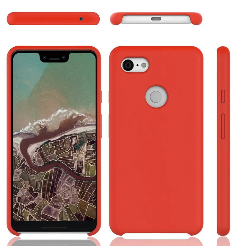 Liquid Silicone Case For Google Pixel 3XL Soft Gel Rubber Shockproof ...