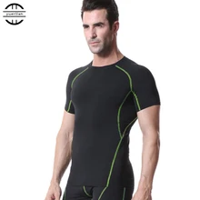 Логотип, на заказ, Спортивная рубашка для мужчин, для тенниса, футбола, компрессионная, облегающая, для фитнеса, рубашка для бега, Рашгард, Мужская футболка для спортзала