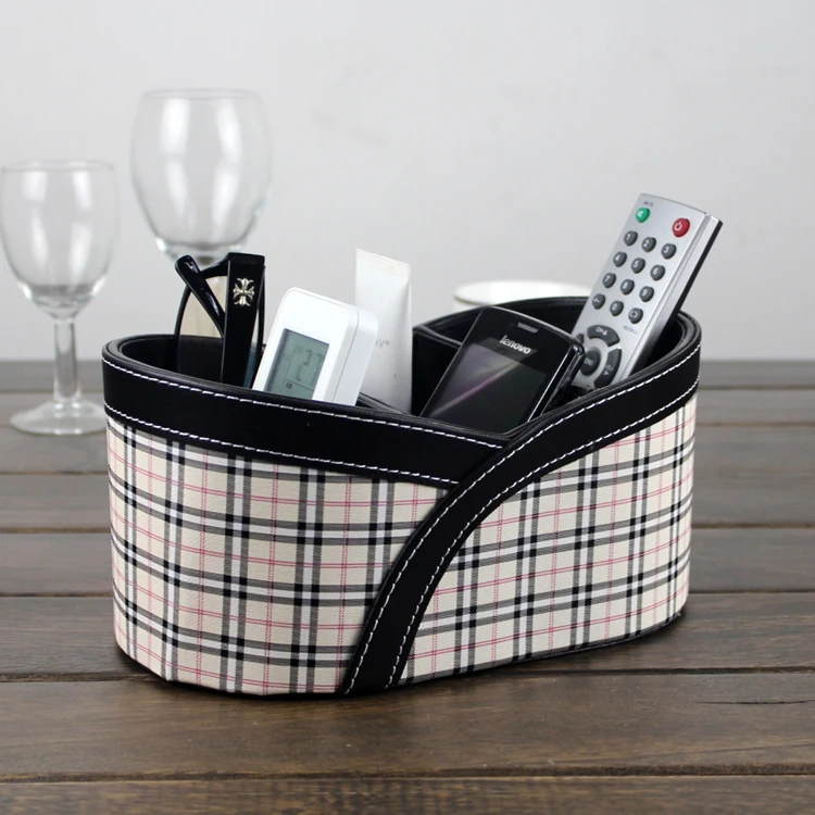 

Quality leather desktop storage box remote control box bird nest small cosmetic box miscellaneously shelf