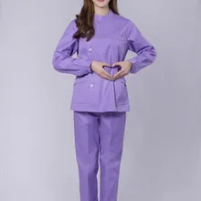 Больничные медсестры носить с короткими рукавами белый костюм сплит костюм из чистого хлопка косметологическая аптека форма стоматолога