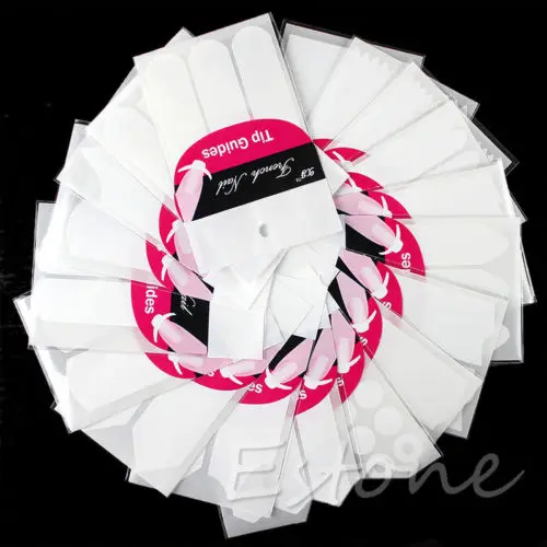 

U119 50X French Manicure Nail Art Tips Form Fringe 3 Style Guides Sticker DIY Stencil