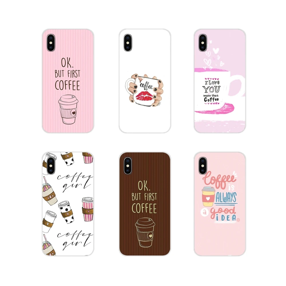 

coffee time Pink Accessories Phone Shell Covers For Samsung Galaxy A5 A6S A7 A8 A9S Star J4 J6 J7 J8 Prime Plus 2018
