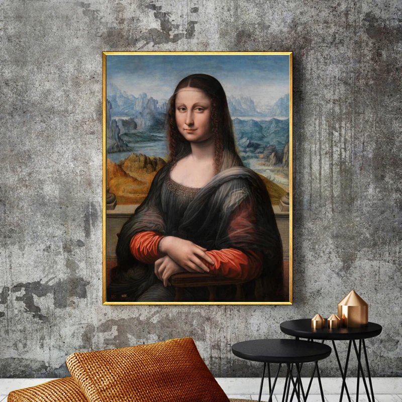 Известная картина Mona Lisa постеры и принты настенная живопись на холсте портретные