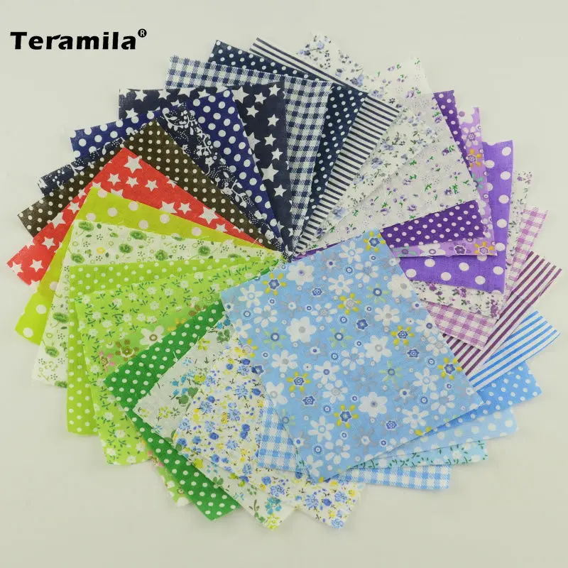 

Random Color Thin Cotton Fabric Patchwork Quilting Tilda Fabric No Repeat Design Tissue Color Sewing Fabric 30 pcs/lot 10*12 CM