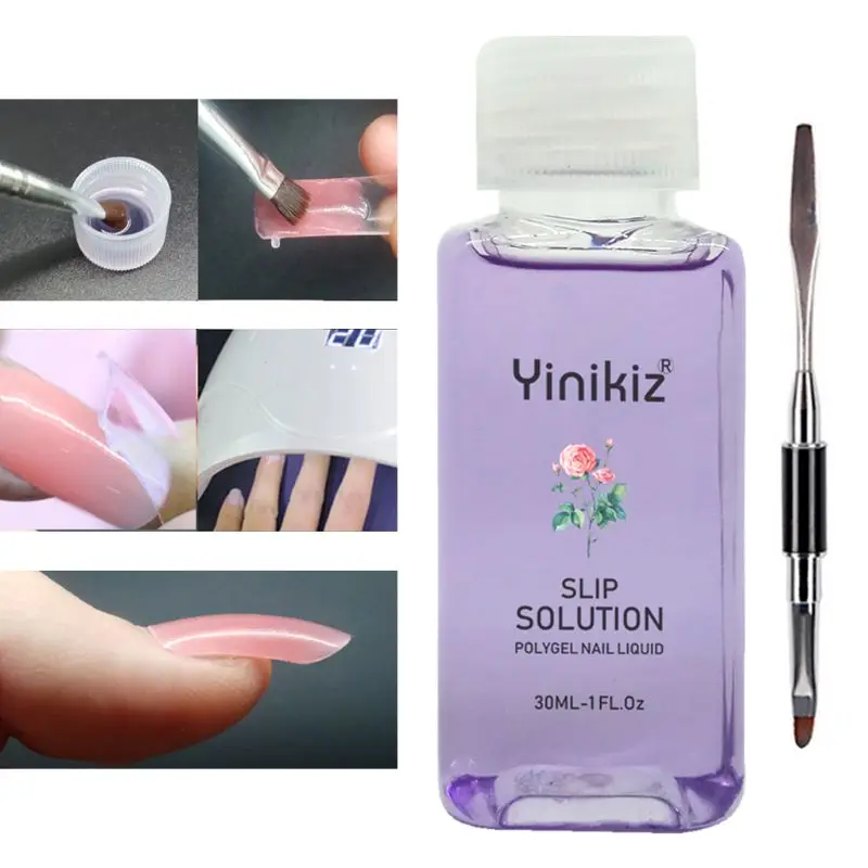 Rápido edificio Polygel uñas líquido polaco Slip solución falso uñas cepillo doble terminó Rápido edificio Polygel uñas líquido polaco Slip solución falso uñas cepillo doble terminó