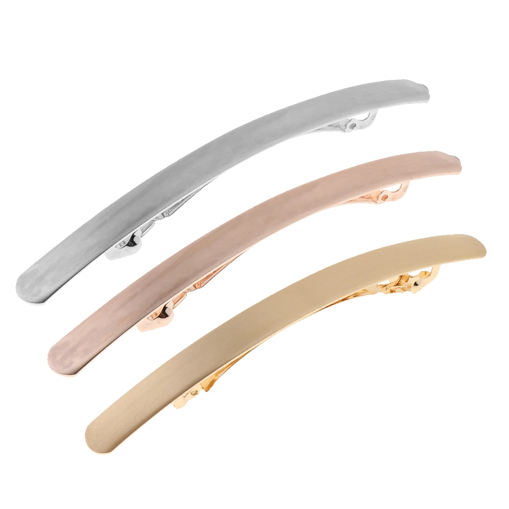 Vintage Slim Metal Hair Barrettes Clips French Barrette for Thick Hair