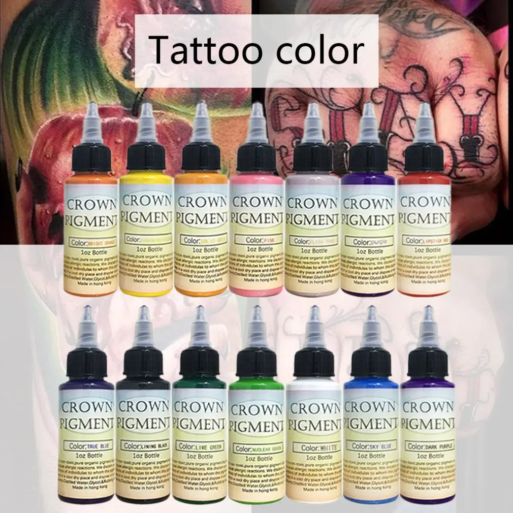 Радужный 14 цветов Набор чистый завод татуировки цвет татуировки специальный пигмент Ou Ting тату оборудование несколько цветов на выбор