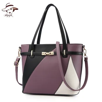 

2020 New Arrival Panelled Big Capacity Women Handbags Ladies Shoulder Totes Commuter Bag OL Style Day Clutch Purse Causual Bags