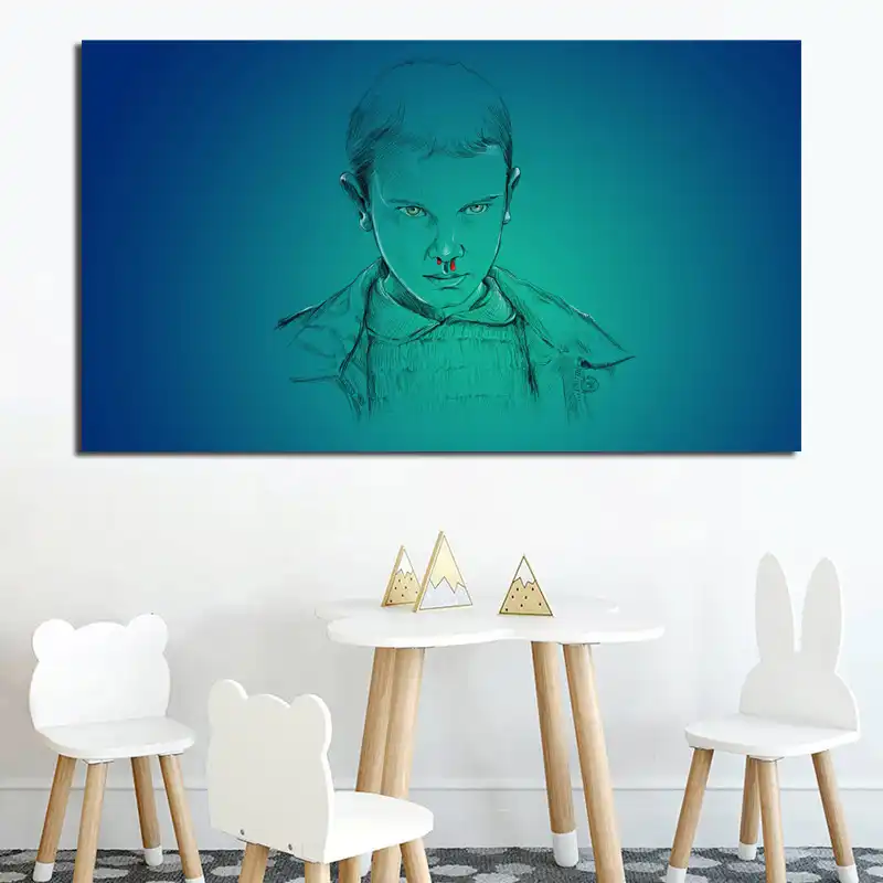 Stranger Things Eleven Minimalista Hd Fondos Pared Arte Lienzo