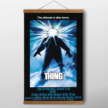 

The Thing (1982) Classic Horror Movie Posters Canvas Prints for Teak Wood Hanging Scrolls Paintings Home Decor