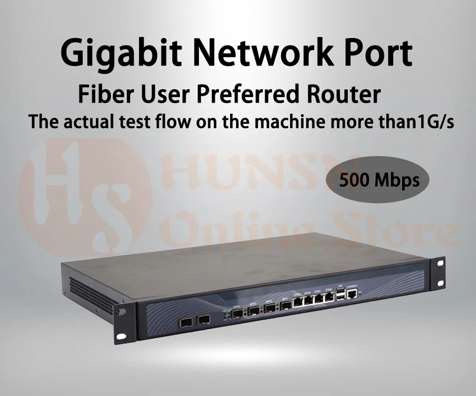 Брандмауэр Mikrotik Pfsense VPN устройства сетевой безопасности маршрутизатор ПК Intel Core I5 4430, [HUNSN RS19], (4LAN/2USB/1COM/1VGA)