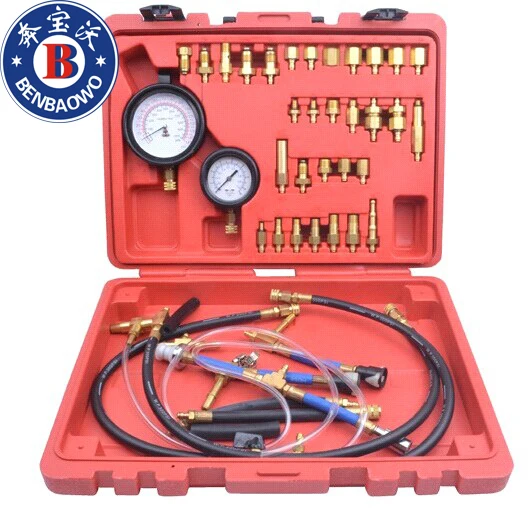 41 PC Fuel Injection Pressure Test System Kit Set Compression Car Tools