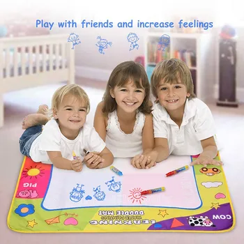 

Water Drawing Mat Large Doodle Mat Painting Board Writing Mats with 4 Pens 8 Molds Kids Learning Toy NSV775