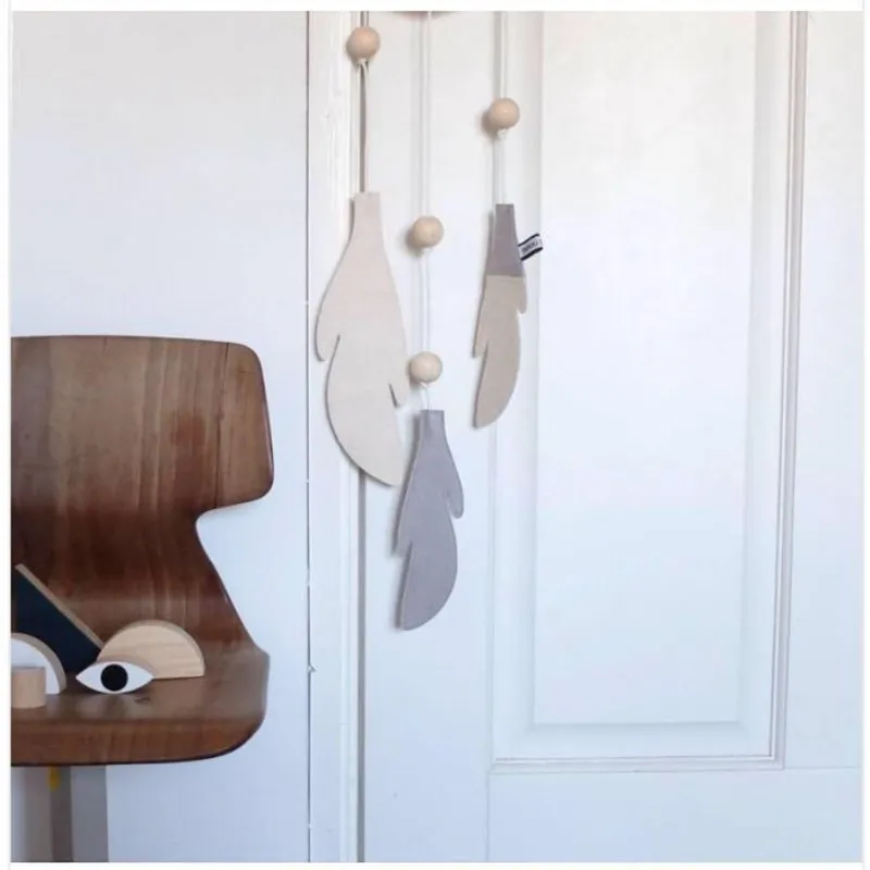 Деревянное перо в скандинавском стиле подвеска Ловец снов настенные Висячие