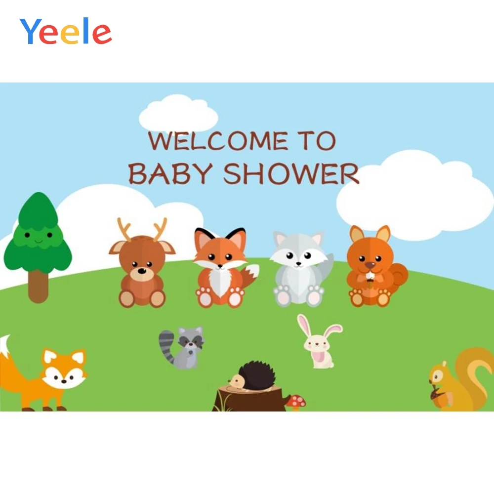 

Yeele Cartoon Animals Backdrop Baby Show Portrait Photography Background Customized Photographic Backdrops For Photo Studio