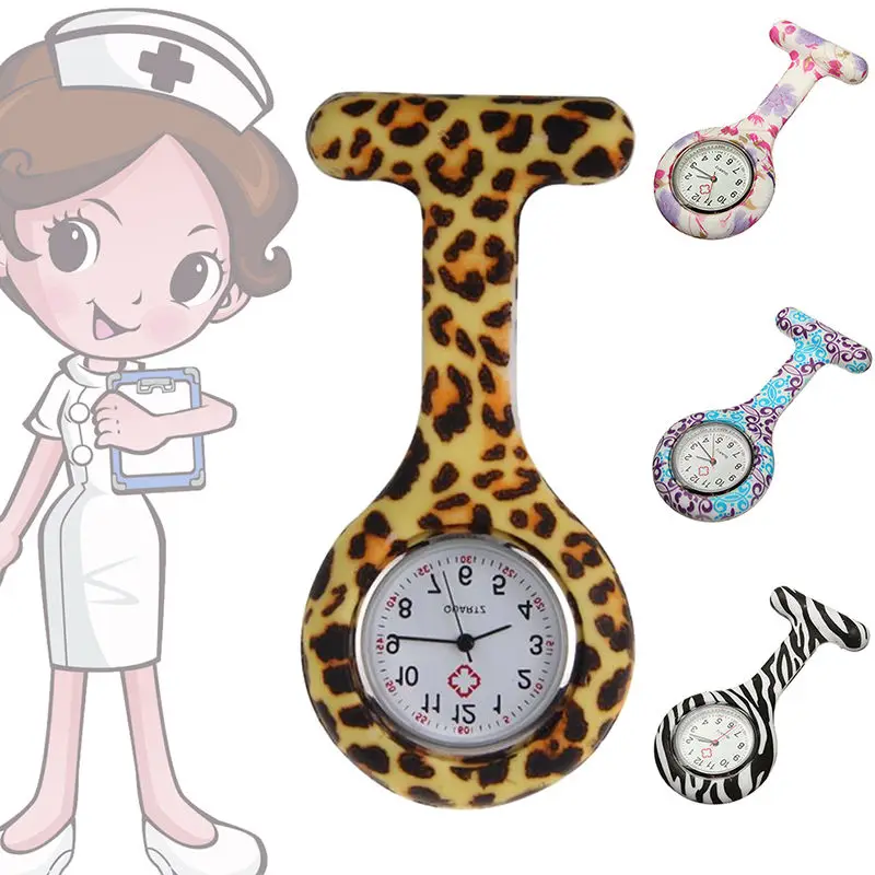 Медсестры часы доктор портативный брелок броши для часов подвеска силиконовая Туника батареи медицинская медсестры часы карманные кварцевые с зажимом