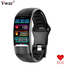 Vwar P11 ECG+PPG Smart Band Blood Pressure HR Monitor Smartband Fitness Tracker Watch Pedometer Smart Bracelet For IOS Android