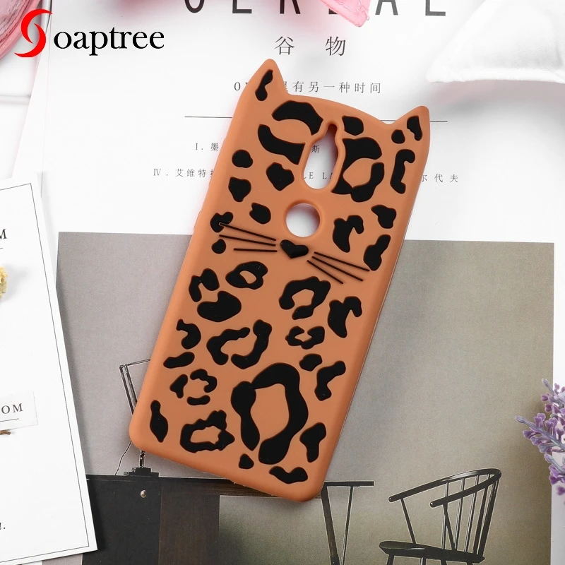 

Leopard Print Case For Huawei P20 Pro P9 P8 Lite 2017 P10 Plus Cases P Smart Cat Ear Soft Cover for Huawei Honor 7X 6X 9 8 Pro
