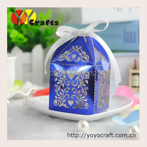 Metallic Blue Laser Cut Party Wedding Favors And Gifts Box With Free We Are One Of The Most Professional Manufacturers In China And Produce All Kind Cupcake Wrers Wedding Box Gift Cases Liners Place Card Seat