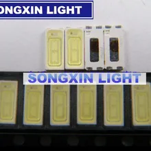 500 шт. Сеульский светодиодный светильник 1 Вт 7030 6 в холодный белый 90-100лм ЖК-подсветка для ТВ приложения STWBX2S0E