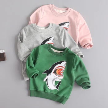 

Baby Boys Girls Sweatshirt Infant Coats Spring Autumn Pink Shark Children T Shirt Jacket Bebe Cosplay Clothes Cartoon Pattern