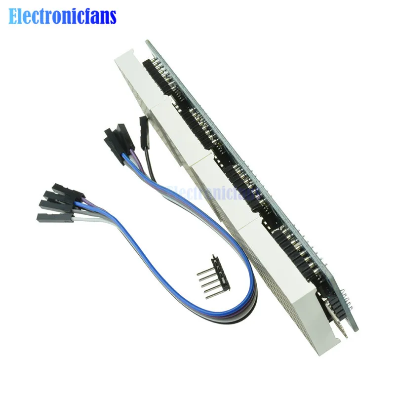 Светодиодный микроконтроллер MAX7219 4 в 1 дисплей с 5P линейным матричным модулем