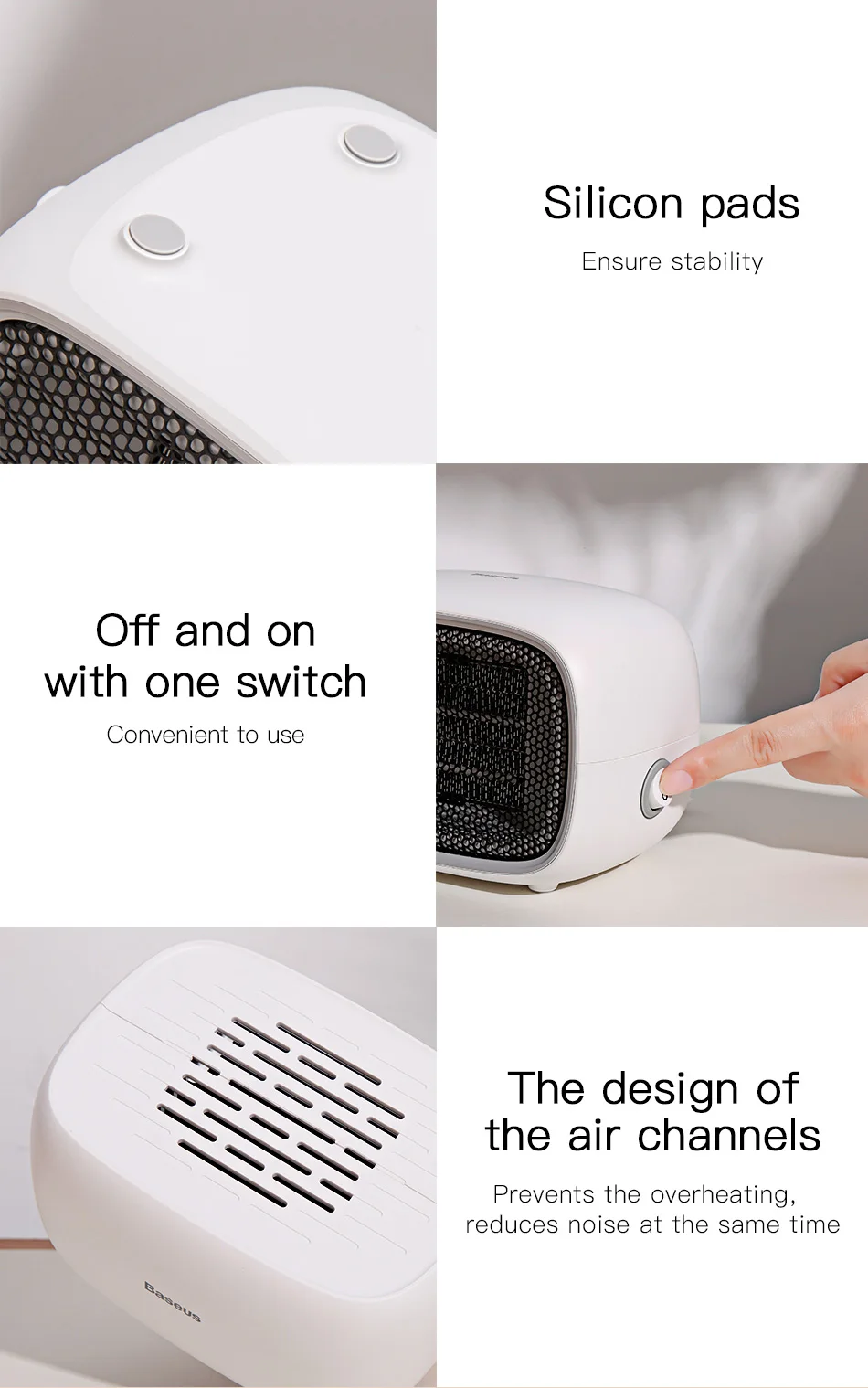 Máy sưởi điện cầm tay Baseus