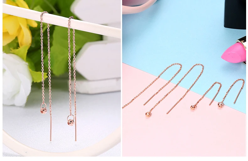 18k Pure Gold Drop Earring Trendy Exquisite Beautiful Elegant Classic Girl Miss Gift Wear 2020 New Women Party Good Fine Buauty