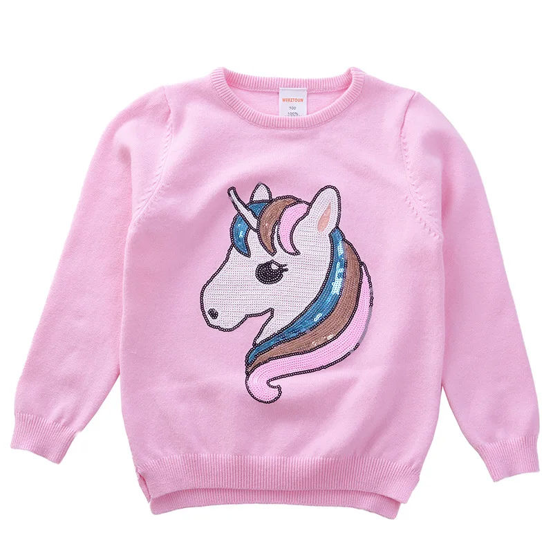 

Unicorn New Baby Toddler's Winter Clothes Boys Girls Knitted Sweater Kids Spring Autumn Cotton Outer Wear Girl Pullover