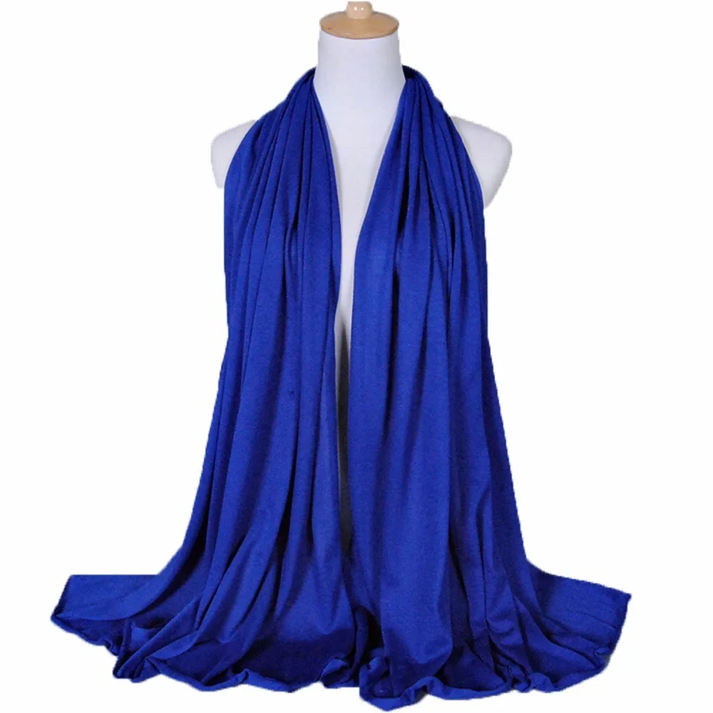 

Muslim Hijab Scarf Islamic Shawls Wraps Thick Elasic Jersey Fabric Solid Shawls Plain Style 180*85cm