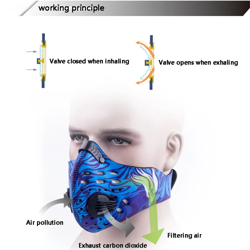 Пылезащитная маска пыль из активированного угля-защита для езды на велосипеде маска для лица анти-загрязнения велосипед на открытом