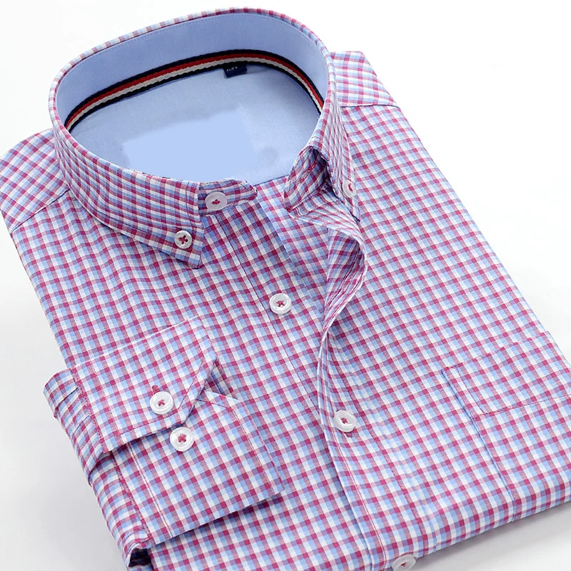

2018 new arrival Plaid men long sleeve Shirt formal obese high quality fashion super large summer casual plus size M-10XL 518075