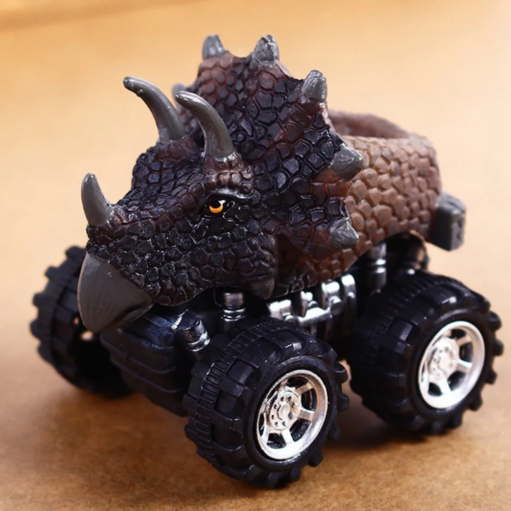 Литая под давлением забавная игрушка в подарок модель динозавра мини-Игрушечная машина оттягивающиеся машинки игрушечные транспортные средства S8119 Прямая поставка