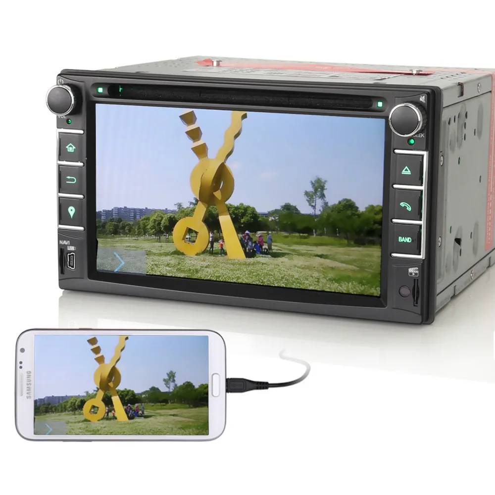 Excellent Eunavi Double 2 Din Universal Car DVD Player Radio Stereo Gps Navigation Head Unit USB CD Bluetooth In Dash 6.2