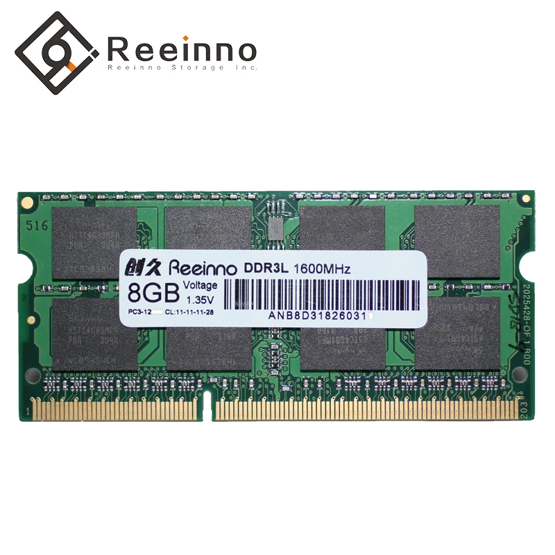Reeinno ram ddr3 8GB 1600MHz 1 5 V NON-ECC 12800 МБ/с. S 204pin пожизненная гарантия Одиночная Память