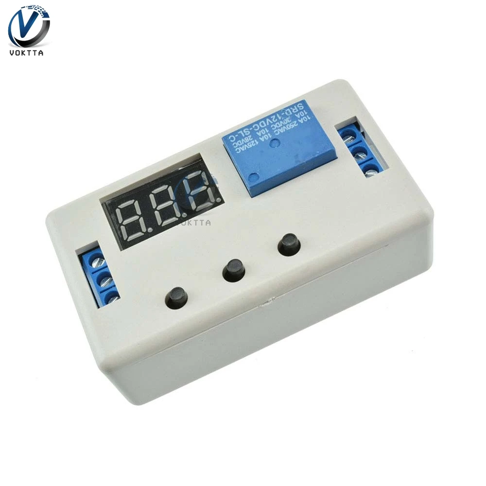 

Relay 12V Digital LED Display Time Delay Relay Module Board Control Timer Switch Trigger Cycle Thermal Module Relay With Case