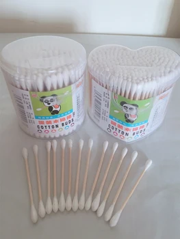 

200pcs/box cotton swab double-head cotton clean cotton ear cleaning tool with cylindrical cotton swab