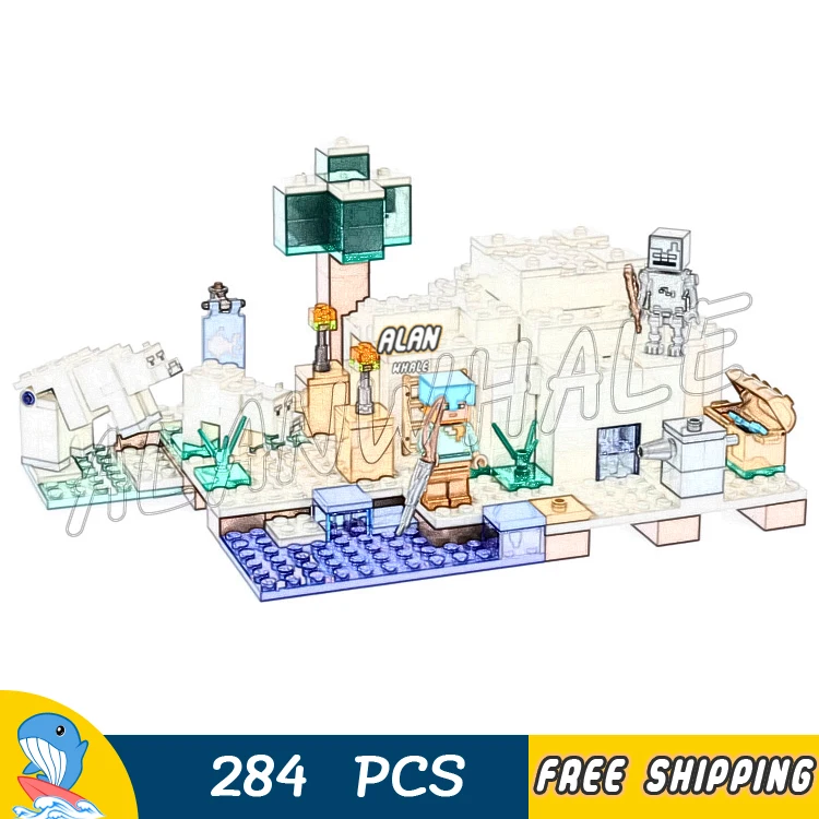 

284pcs My World The Polar Igloo Ice Snow-covered Landscape 10811 Model Building Block Kid Brick Compatible with Lago Minecrafted