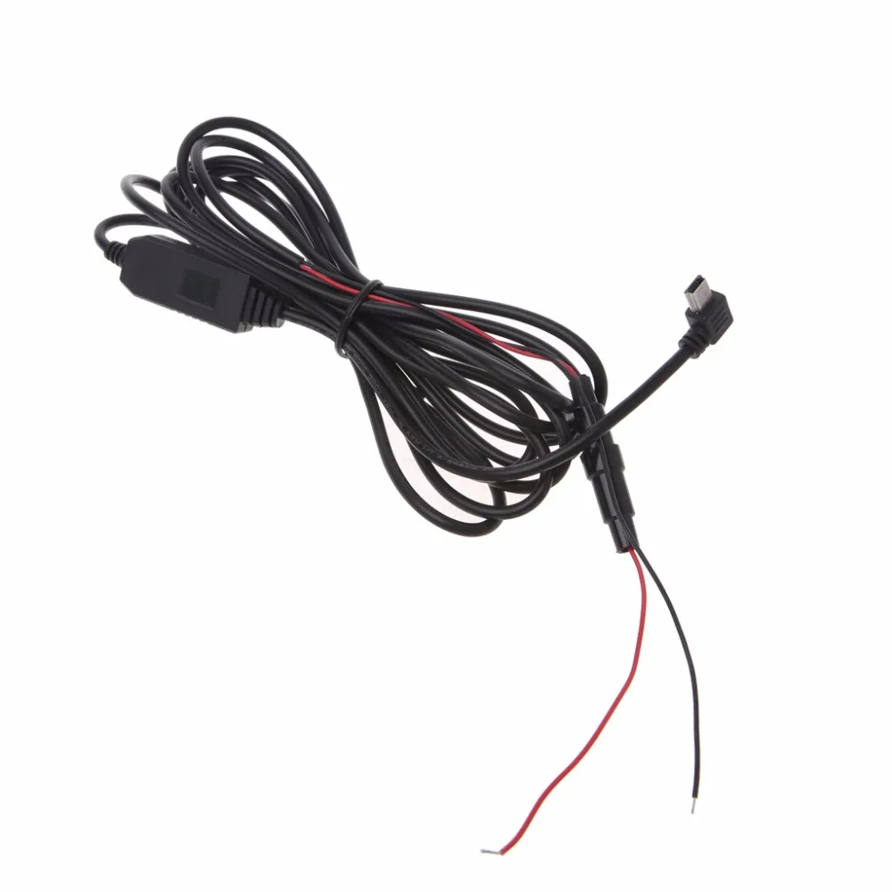 

3Meter DC 12V-24V to 5V 3A Right Angled 90 Degree Mini USB Power Converter Cable