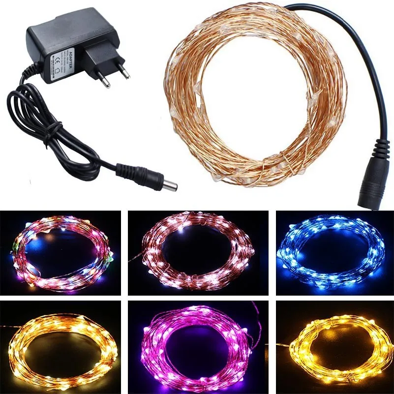 Christmas10M-100leds-Copper-Wire-LED-String-Light-With-Power-adapter-DC-12V-1A-Fairy-String-Light