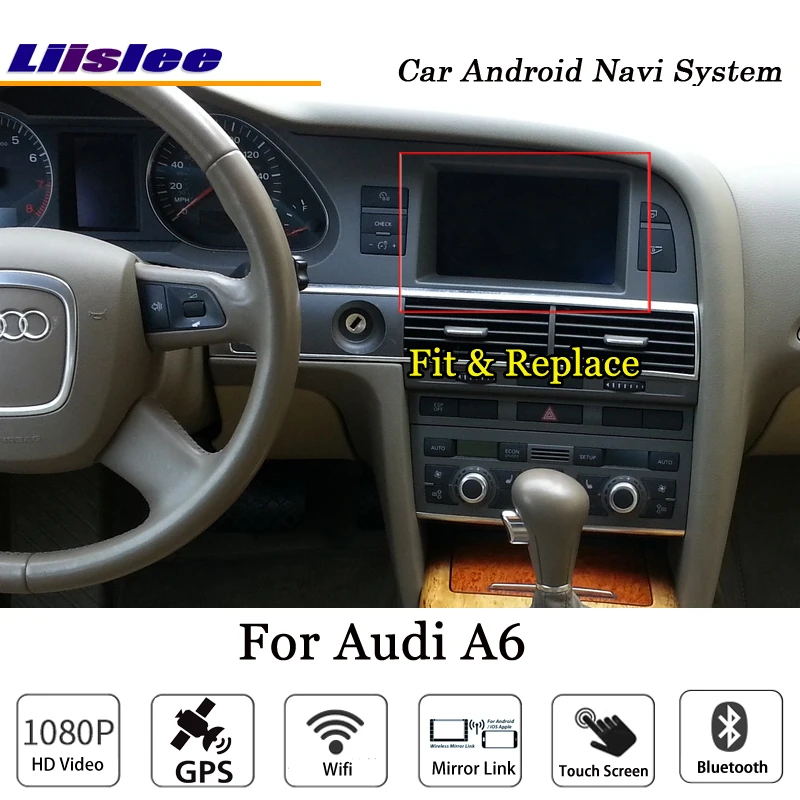 Excellent Liislee 10.25 Inch Car Android Multimedia For Audi A6 Blu-ray Anti-Glare Stereo Carplay GPS Navi Map Navigation Original System 5