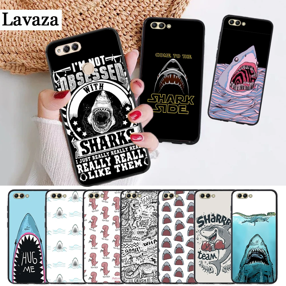 

Lavaza Ocean Sharks cartoon pattern Silicone Case for Huawei honor 6A 7A Pro 7X 8 Lite 8X 8C 9 Note 10 View 20 9X